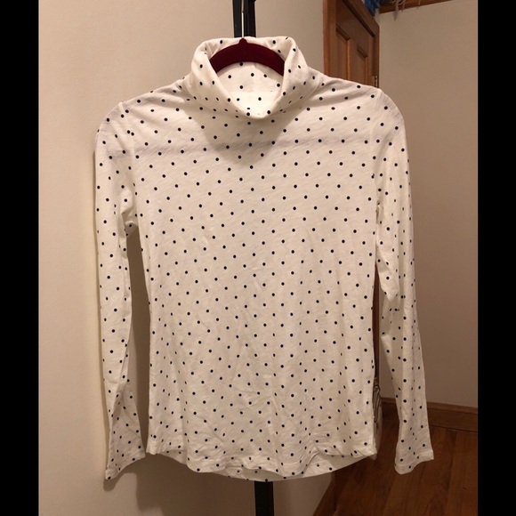 SOLD: NWT LOFT Turtleneck Polka Dot Tee - Picture 2 of 4